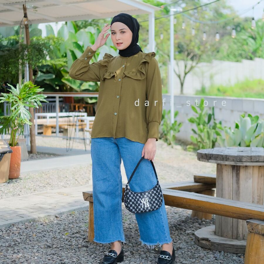 Mecca Blouse - Ukuran S M L XL XXL XXXL 5L - Blouse Jumbo - Kemeja Jumbo