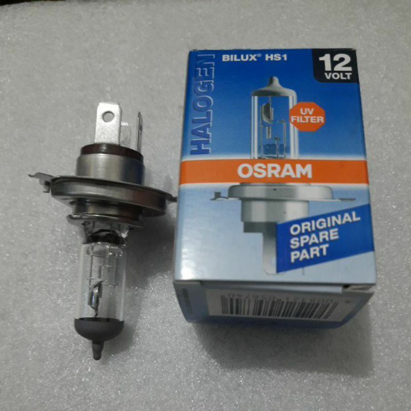 OSRAM Ori Bohlam Lampu Depan Motor Bilux Halogen Bulb 64185 35/35w 12 Volt HS1 Kaki 3 Honda Supra