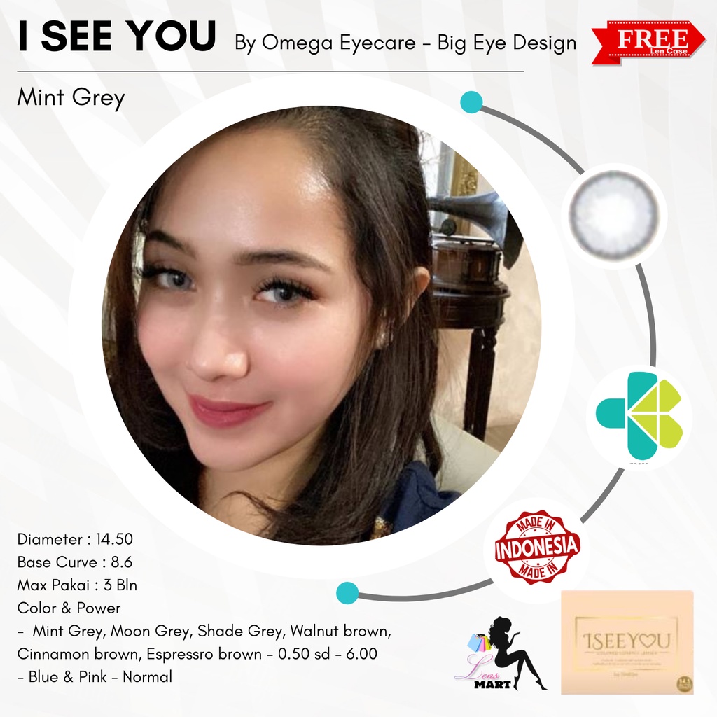SOFTLENS I SEE YOU MINUS 4.50 SD 6.00 / FREE LEN CASE