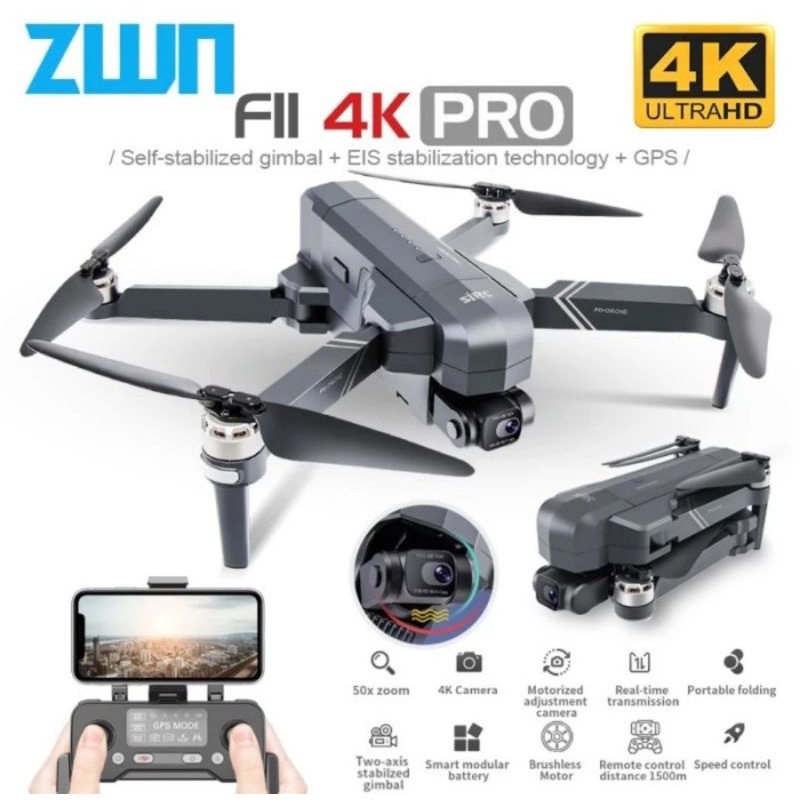 Drone Lipat SJRC F11 Pro 4K WiFi PFV Camera