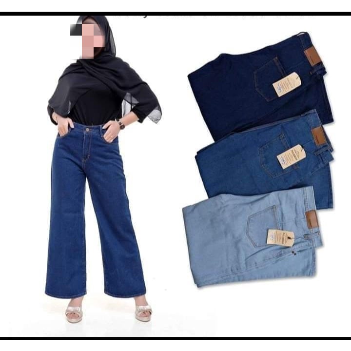 celana kulot jeans wanita premium rawis