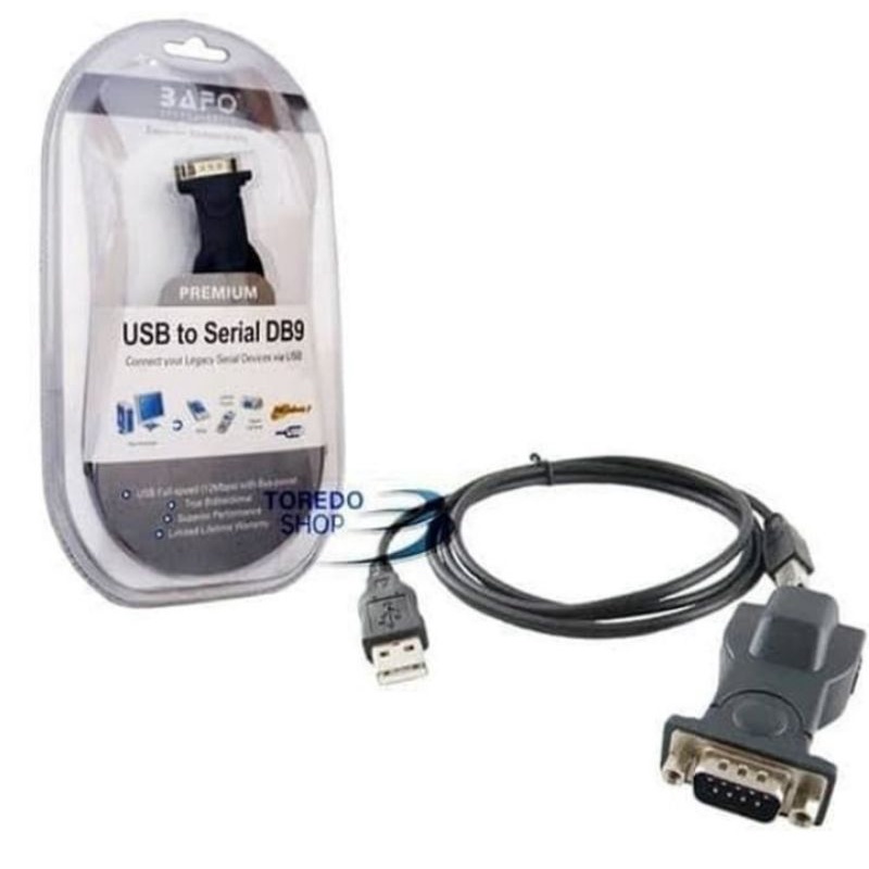 KABEL CONVERTER USB TO RS232 SERIAL DB9 BAFO ORIGINAL / USB TO RS232