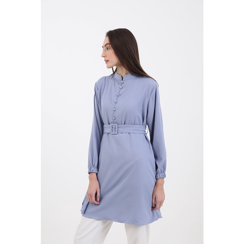 Berrybenka - Atasan Blouse Wanita Sofia Mutia Tied Blouse-6