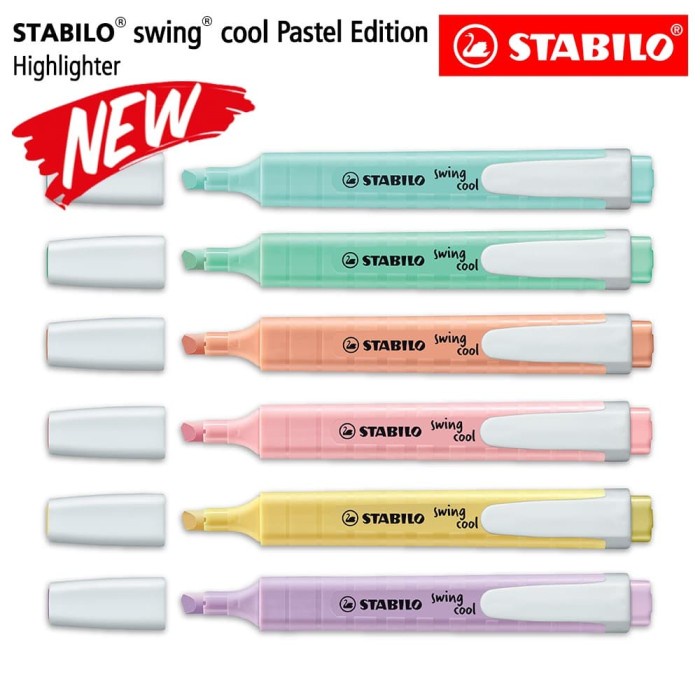 

Terlaris STABILO SET 6 - Swing Cool Pastel Edition / Highlighter 6 pcs / Pen an