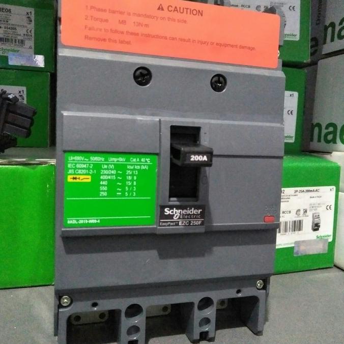 mccb nfb breaker schneider 3phase EZC 125A 160A 200A 250A ada stock