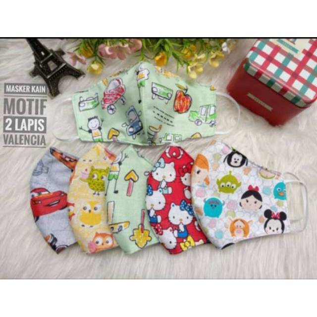 Masker Motif Kain Katun Jepang 2 Lapis High Quality Shopee Indonesia