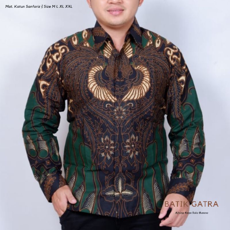 Kemeja Batik Pria Benteng Garda Lengan Panjang Full Furing