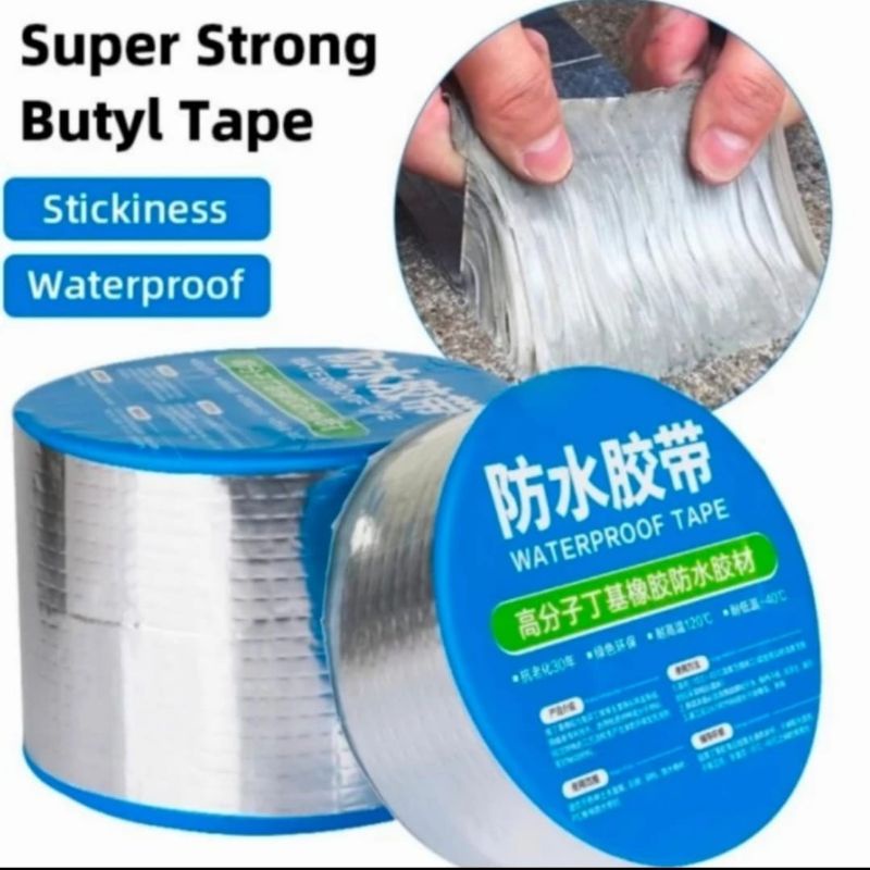 Lakban Anti Bocor Waterproof Tape Aluminium Foil Butyl