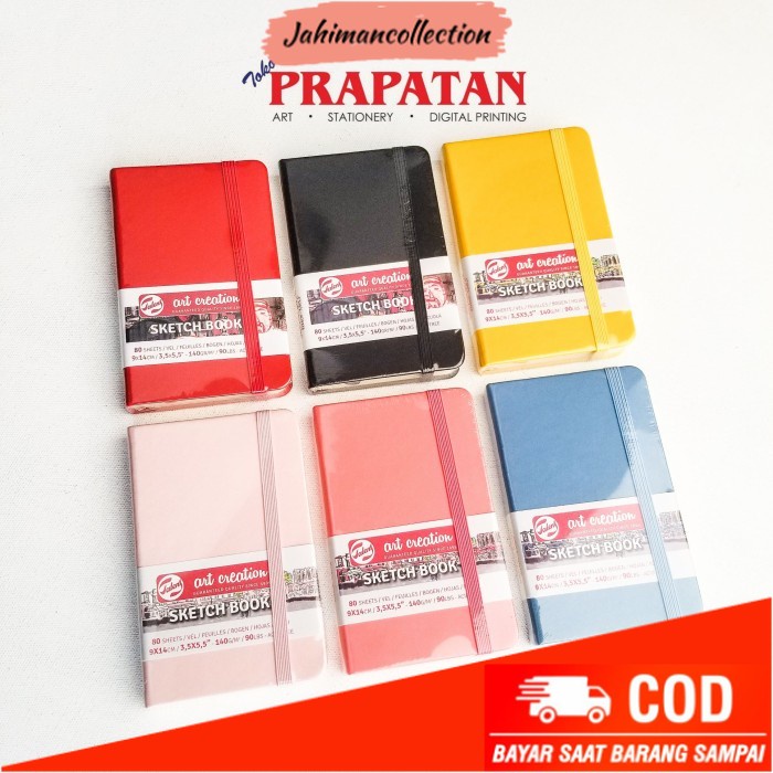 

✨ BISA COD ✨ Talens Art Creation Sketchbook 9X14cm 140gsm - Black