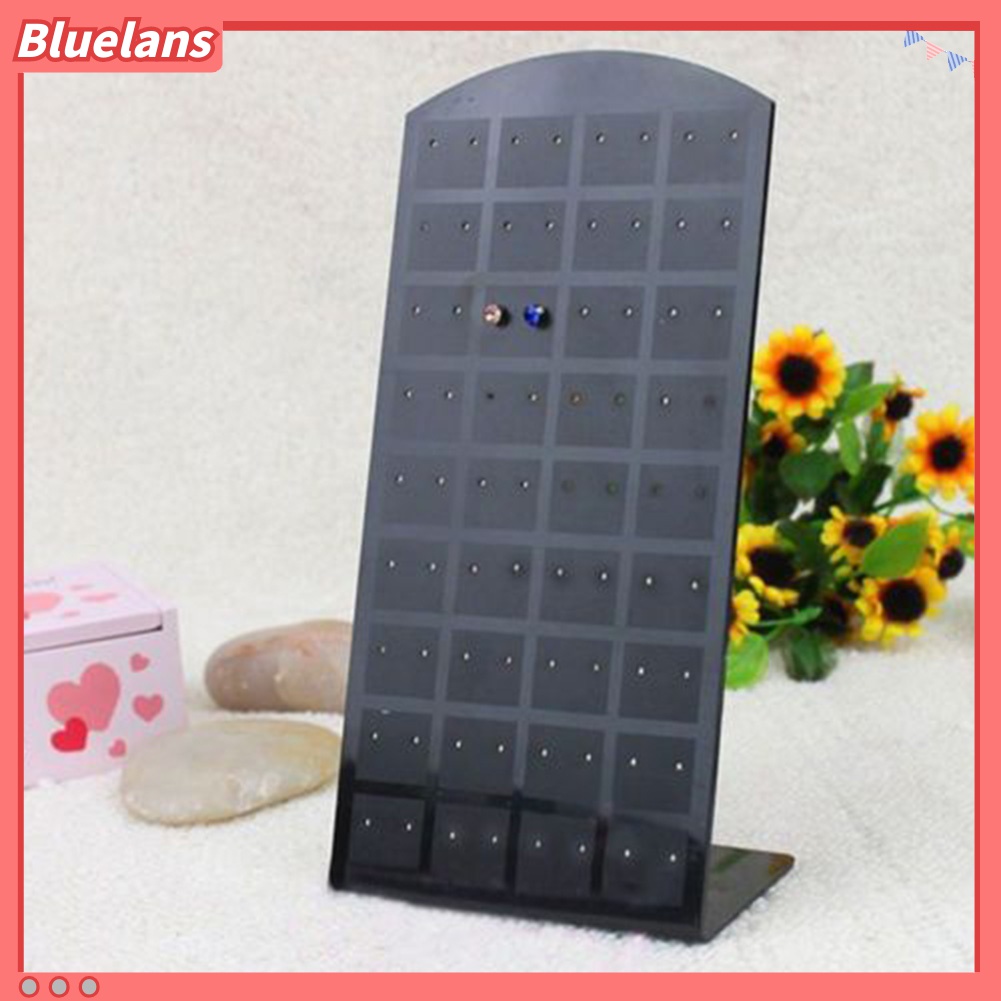 Rak Stand Holder Display Perhiasan Anting Bahan Plastik Dengan 24 / 48 / 72 Lubang