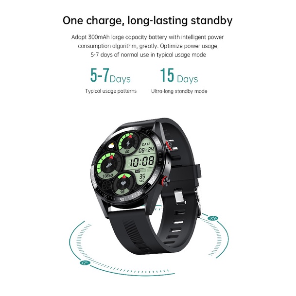 Z18 Smart Watch - Sporty IP67 Waterproof 1.39-inch AMOLED Display - Jam Tangan Pintar Multiple Sport Modes 4GB Memory 300mAh