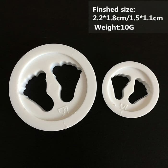 Fondant Cutter - Cetakan Fondant Baby Feet (2pcs)