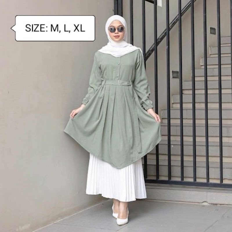 TUNIK AMANDA WANITA TERMURAH POLOS KEKINIAN .