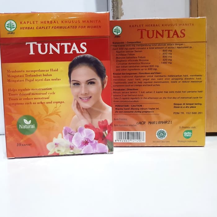 PIL TUNTAS HERBAL MELANCARKAN DATANG BULAN PER BOX