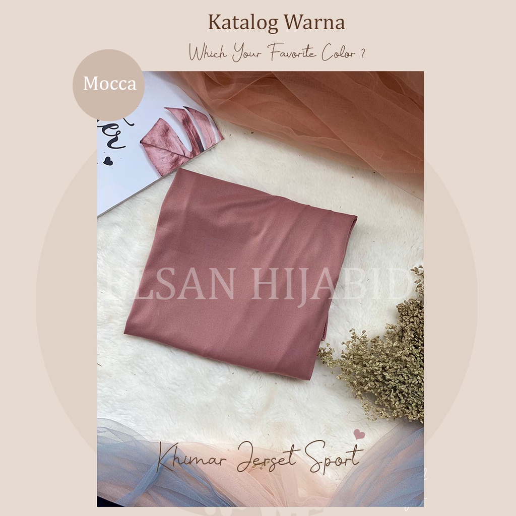 Hijab sport / Khimar Jersey Sport premuim grade A-Jersey Sport Mocca