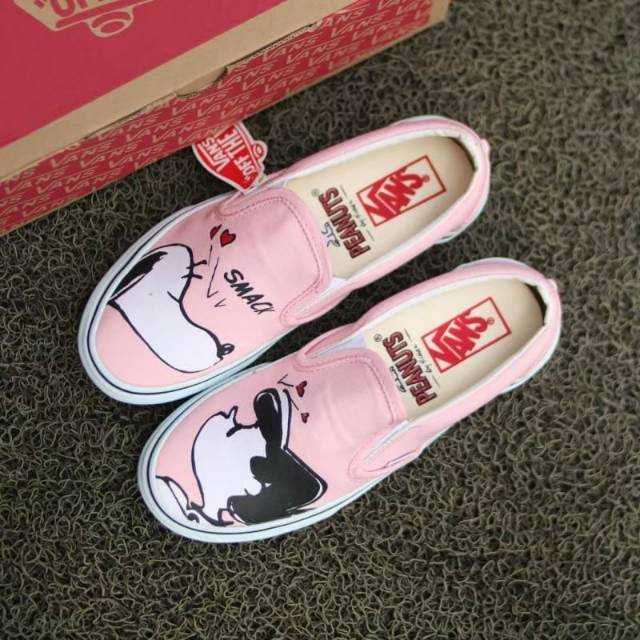 SEPATU WANITA VANS X PEANUTS PINK PREMIUM SEPATU CEWE VANS SEPATU SEKOLAH ORIGINAL
