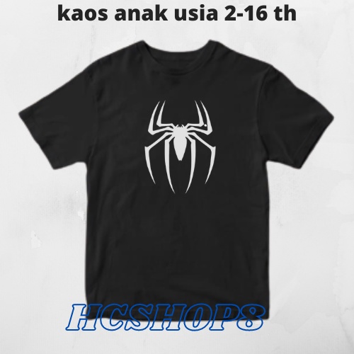 Kaos Anak Ideal Spiderman Usia 2-16th Unisex Cowok Cewek Kaos Oblong Anak Pakaian Anak Laki Laki Perempuan