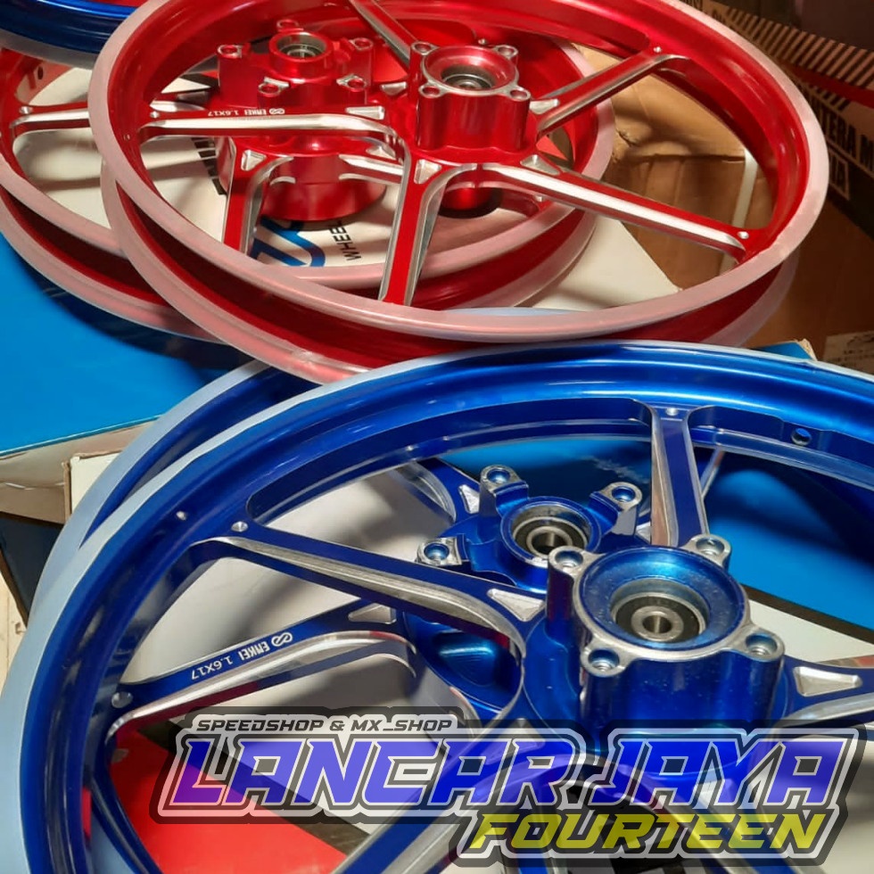 VELG BINTANG ENKEI ANODIZE CNC 511160/160 RING 17 MX KING