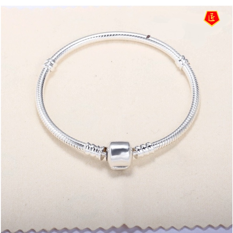 [Ready Stock]Silver Simple Personality Lucky Beads Bracelet