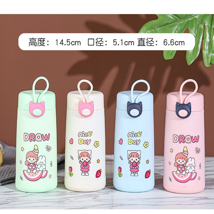 Botol Minum Kaca Lucu Nice Day Botol Kaca Unik Ada Gantungan Botol Bekal sekolah Botol Souvenir