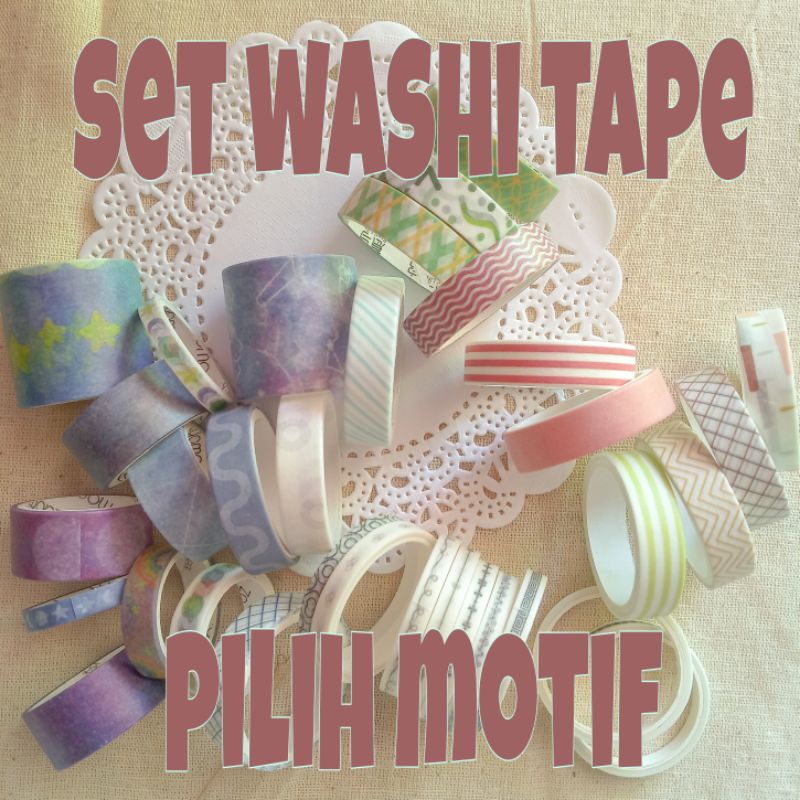 

Washi Tape set | pilih motif | journaling kit