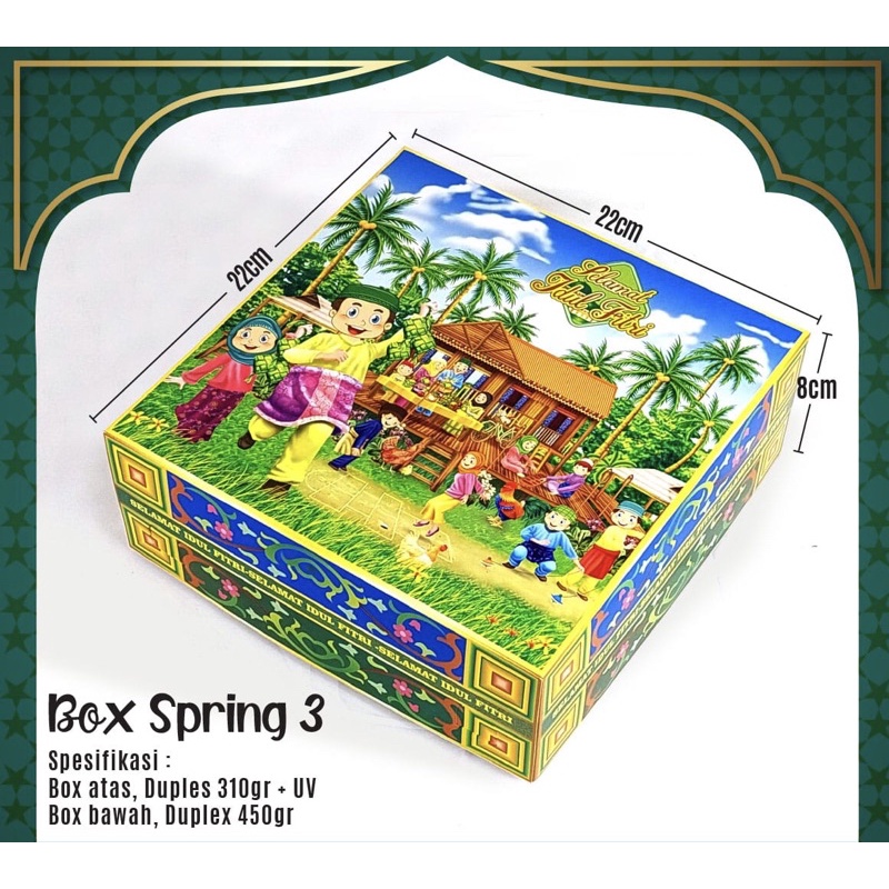 

Box Bolu Lebaran 22x22 (Per 10pc). Kotak kue Idul Fitri