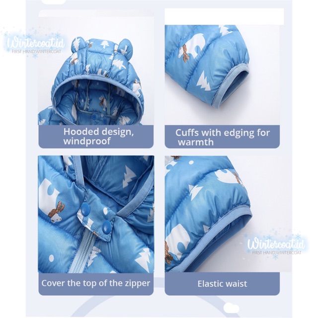 Polar Bear Winter jacket kids girls boys coat jaket musim dingin mantel anak gunung motor