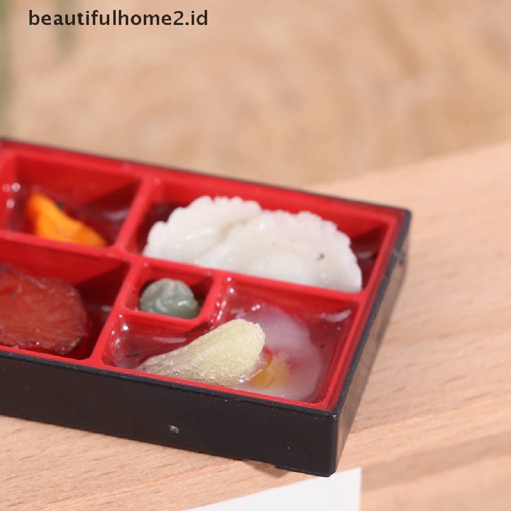 (beautifulhome2.id) Mainan Miniatur Kotak Makan fast food Gaya Jepang Untuk Aksesoris Rumah Boneka 1: 12