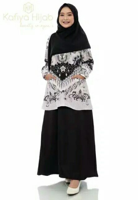Gamis Batik Pgri Guru Dinas Kantor By Kafiya Hijab