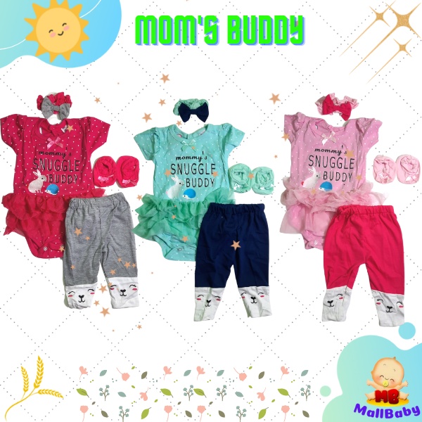 Baju Anak Bayi Perempuan 0 3 6 9 Bulan Setelan JumperBayi Lucu Mom's Snuggle Buddy