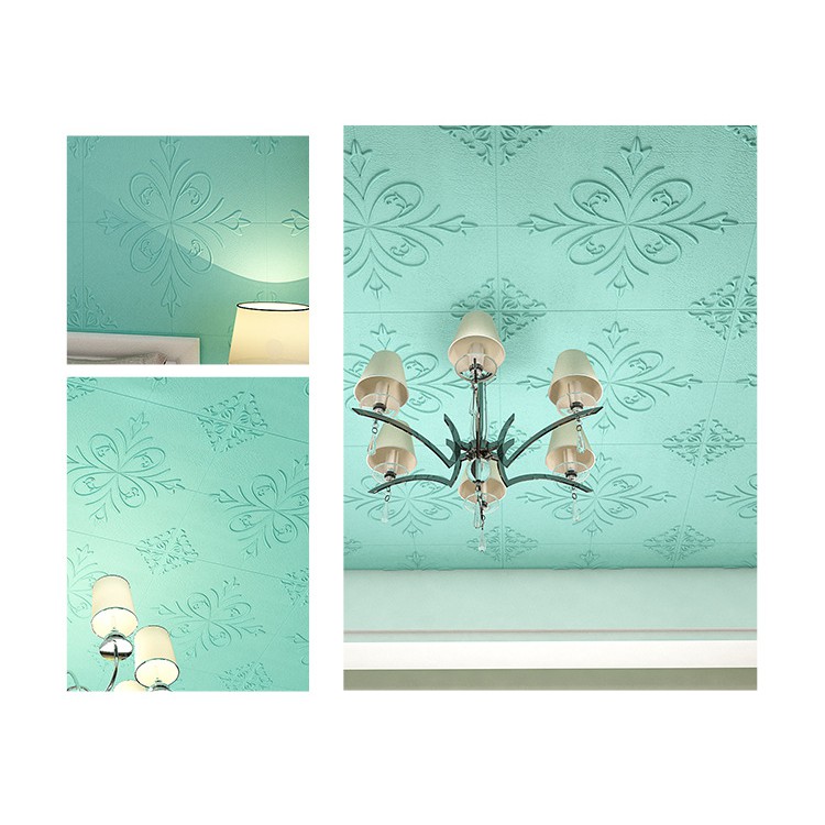 ELFYDO - HL0210 Wallpaper Timbul 3D plafon Dinding Langit Atap Kamar Tidur Motif Bunga Multifungsi