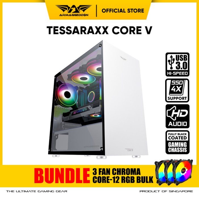 Armaggeddon Tessaraxx Core V Pro-Grade Micro-ATX Gaming PC Casing