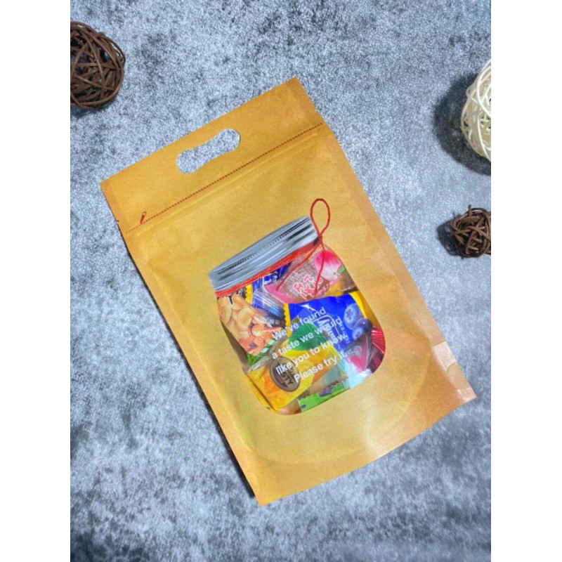 ZIPPER BAG JAR BROWN 15x23 1pcs ZIPLOCK KLIP LUCU UNIK