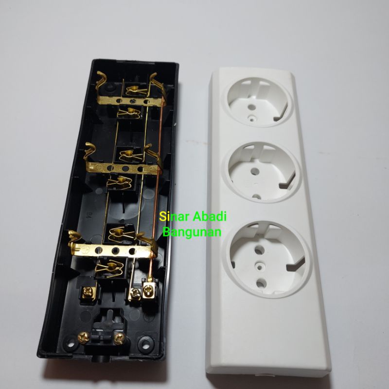 STOP KONTAK BROCO 2LUBANG/TERMINAL/COLOKAN LISTRIK