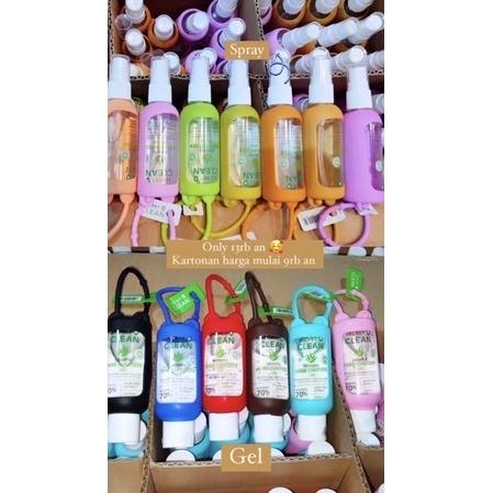 HAND SANITIZER SPRAY GEL ISI 60ML WARNA MURAH GROSIR