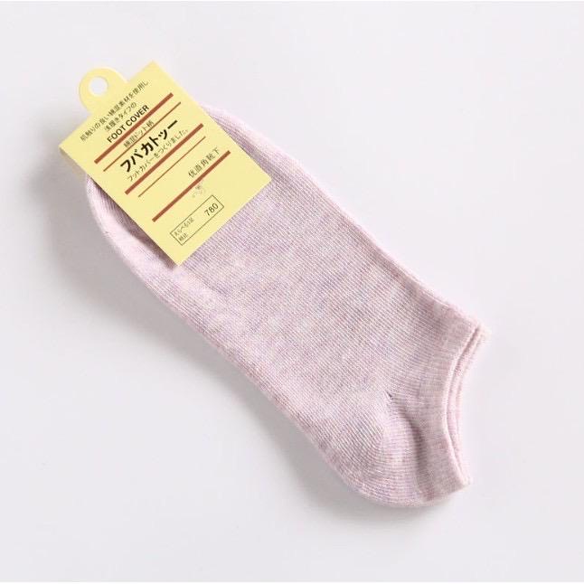 Kaos Kaki Wanita Polos Pendek Aksesoris Sepatu Murah Semata Kaki - LPM Shop-UNGU POLOS KKI