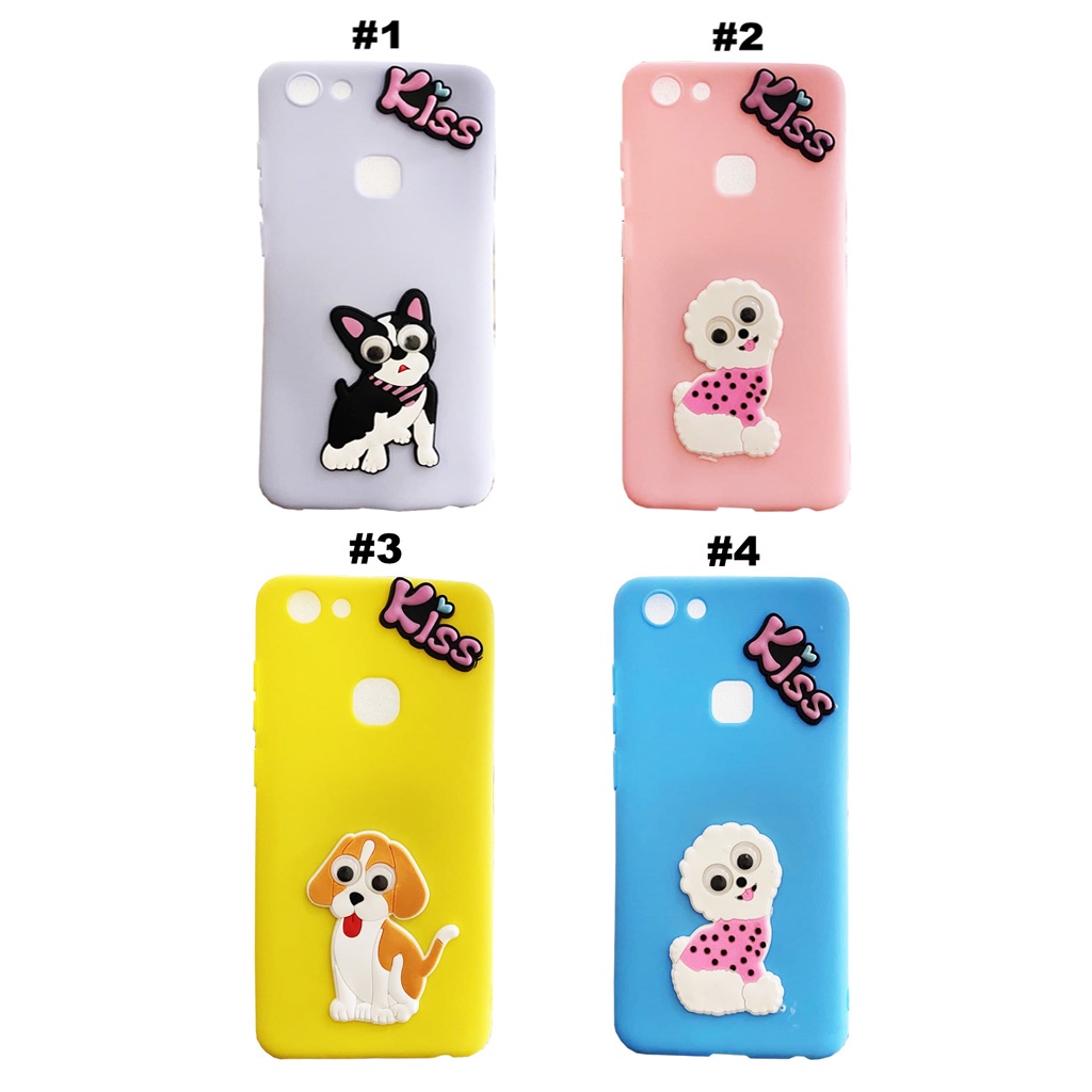 Softcase Hp Vivo V7 Fuze Silicon Case Gambar Cartoon Casing Original Soft Case + Pop Socket