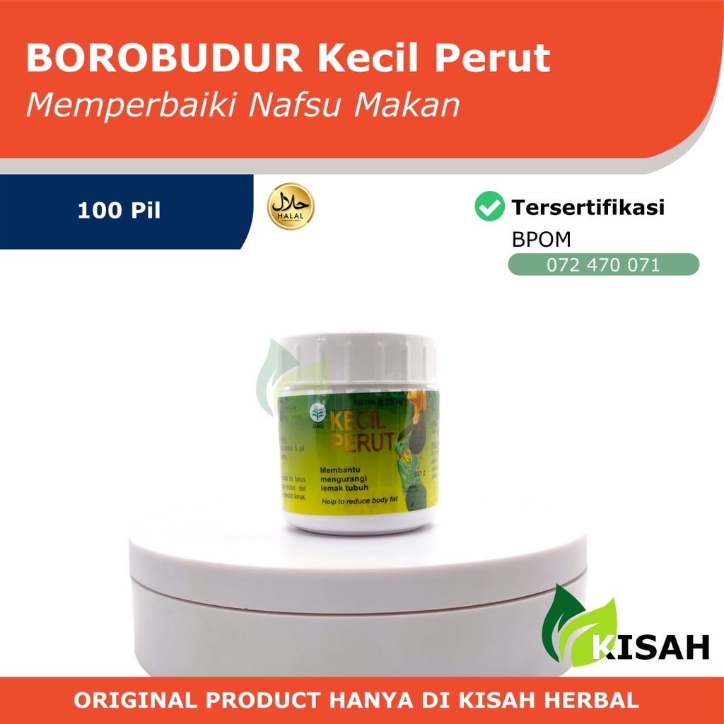 BOROBUDUR (BRD) Kecil Perut 100 Pil - Membantu Mengurangi Lemak Perut dan Menurunkan Berat Badan.