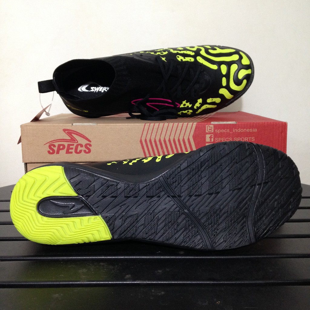 Sale Sepatu Futsal Specs Swervo Thunderstorm IN Black Solar Slime 400698 Original BNIB Promoted