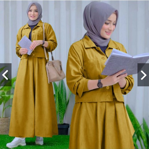 Baju Gamis Muslim Terbaru 2021 Model Baju Pesta Wanita kekinian Bahan Kekinian Busana gaun