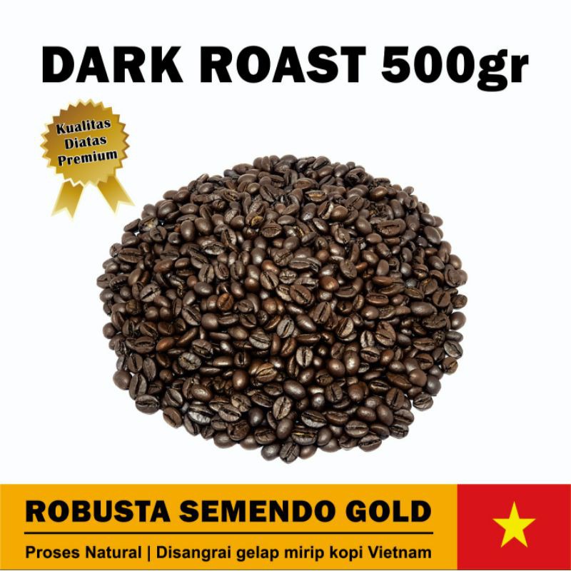 

Kopi Robusta Semendo Gold 500gr Dark Roast Biji Kopi Bubuk