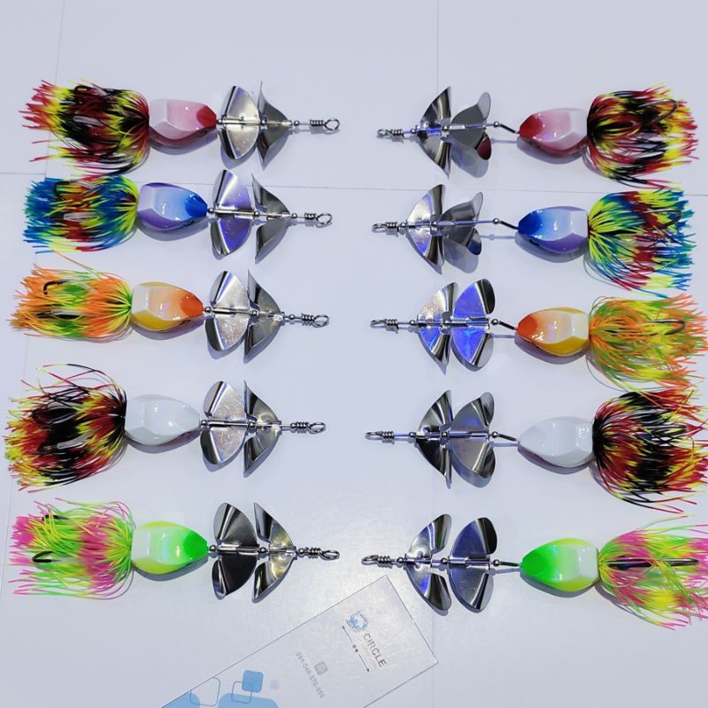 Slashbait Double Propeller 20 gram single hook dan double hook umpan pancing toman casting lure | Lu