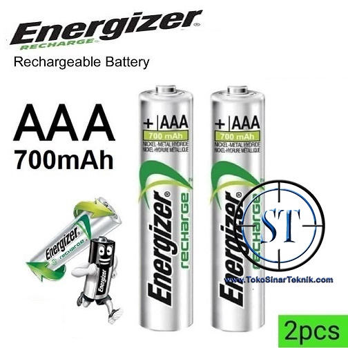 Baterai / Battery AAA / Battre Batre A3 1.2V Battray Energizer Rechargeable 700mAh Isi 2 Pcs