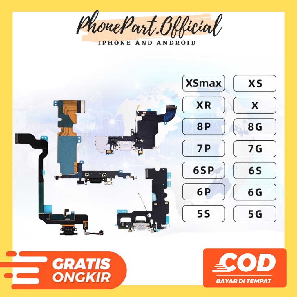 Flexibel Konektor Charger IPHO 5 5G 5S 6G 6 Plus 6S Plus 7 Plus 8 Plus X 10 XR XS MAX Flexible Cas Bawah