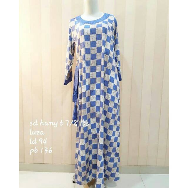 Daster longdress hany tangan 7/8 ibs Batik Luza