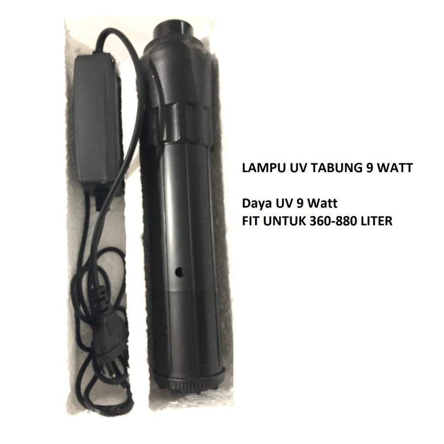 Lampu UV Tabung 9 watt / Lampu UV plus Tabung 9 watt untuk air aquarium / kolam / air minum