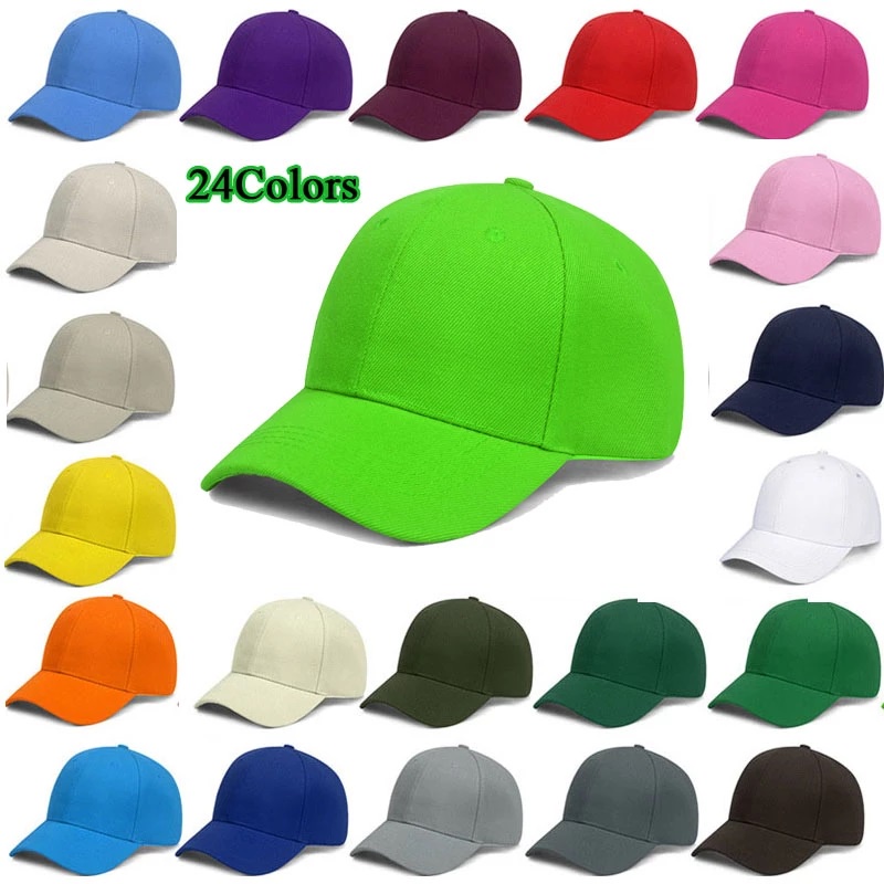 TOPI BASEBALL CAP POLOS PRIA WANITA DEWASA BISBOL CEWEK COWOK LAKI LAKI WARNA HITAM PUTIH COKLAT CRE