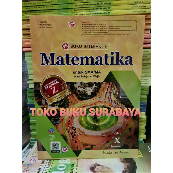 Buku lks pr interaktif matematika wajib kelas X,10 semester 1 tahun 2022 kurikulum merdeka belajar i