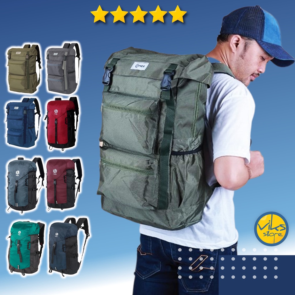 Tas Gunung Hiking Backpack Adventure Carrier 40L Semi Carrier - Tas Semi Keril Murah Original Kuat Ransel Traveling Backpacker