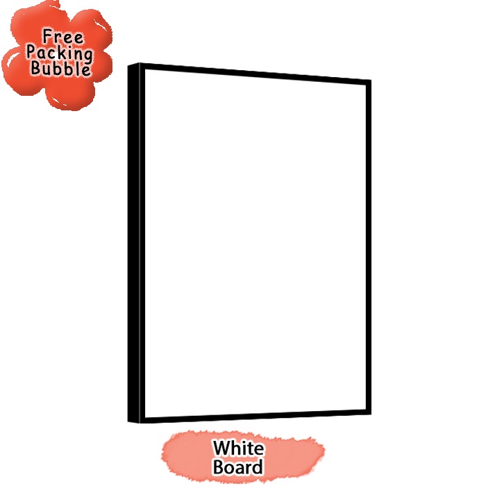 

White Board Melamin / Papan Tulis Putih Ukuran 60x90 cm